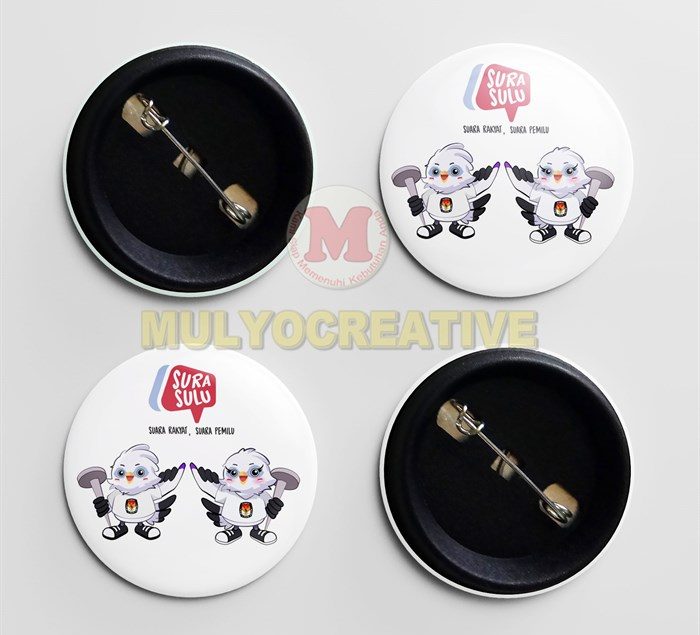 Order Pin Bros Maskot Pemilu 2024 – Pin Peniti Sura Sulu KPU – Pin ...