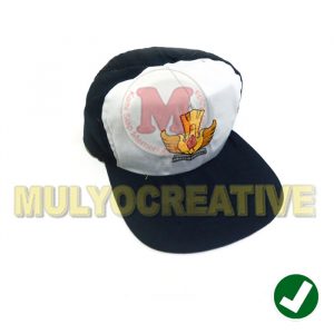 Jual Topi Bordir Seragam Sekolah pesan name tag lencana 