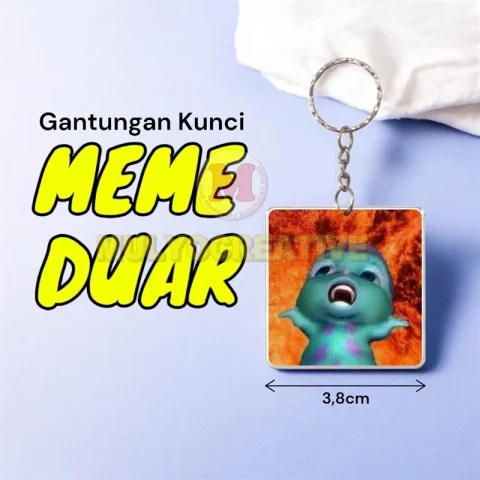 Jual Gantungan Kunci Meme Duar Akrilik