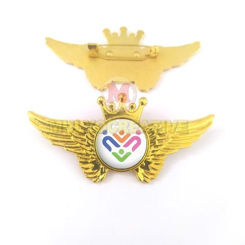 Jual Bros Wing Model Cor Logam Kuningan Logo Posyandu