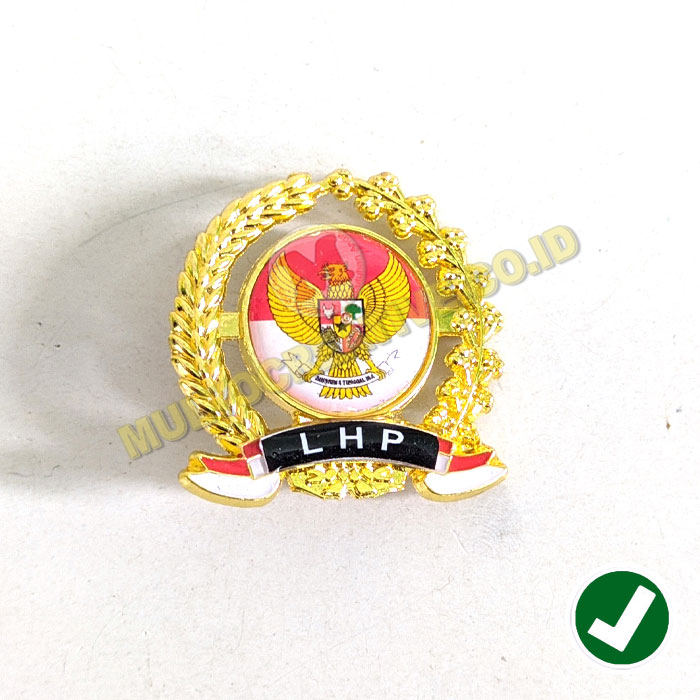 Pin Garuda Padi Kapas Lencana Logo Lhp Hitam Model Padi Kapas Pesan