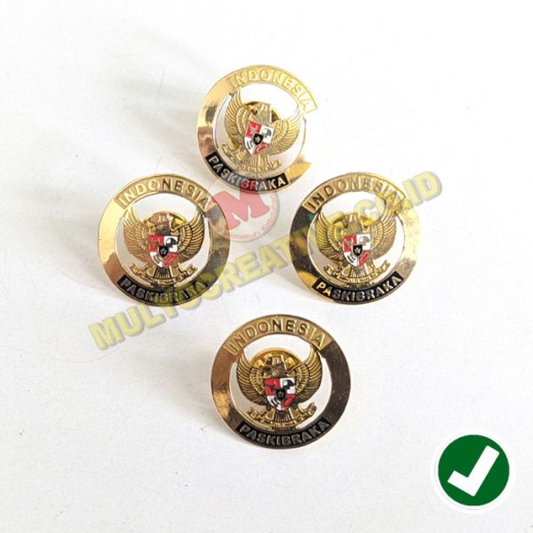 Pin Lencana Paskibraka Pin Paskibra Indonesia Model Bulat Pesan